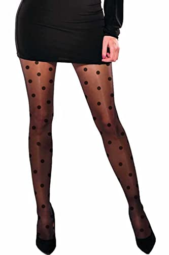 Medias de mujer Aurellie tipo pantis estampados de lunares M 4