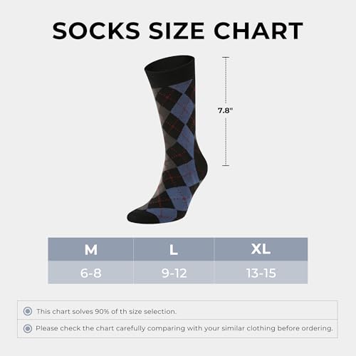 Image of BAMBOO COOL Men's Crew Socks Bamboo Viscose Breathable Rib Dress Socks For Men, Casual Lightweight Comfort 6 Pack