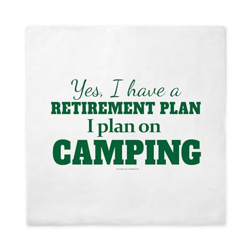 CafePress Camping Retirement Plan Queen Duvet Cover, Printed Comforter Cover, Unique Bedding