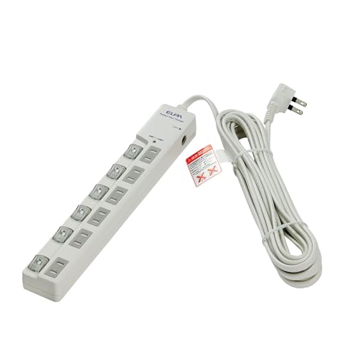 （まとめ買い）ELPA エルパ LEDランプスイッチ付タップ 耐雷サージ機能付 上挿し 6個口 5m WLS-LU650MB(W) 〔×3〕 【北海道・沖縄・離島配送不可】 Amazon.co.jp: エルパ (ELPA) スイッチ付タップ 雷ガード コンセント