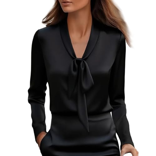 Chemisier en satin fluide anti-pli parfait pour le travail et look élégant