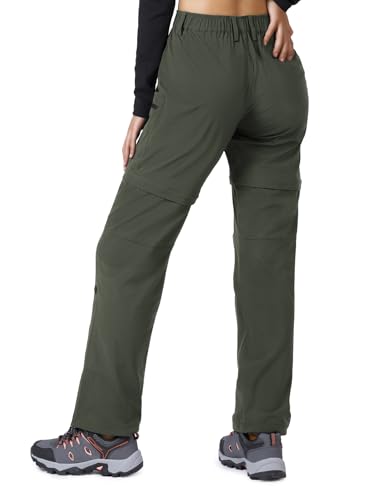 Image of Cycorld Women's-Hiking-Pants-Convertible Quick-Dry-Stretch-Lightweight Zip-Off Outdoor Pants with 5 Deep Pockets