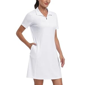 JINSHI Women’s Polo Dress Short Sleeve Cotton Casual Sports Golf Tennis Dresses