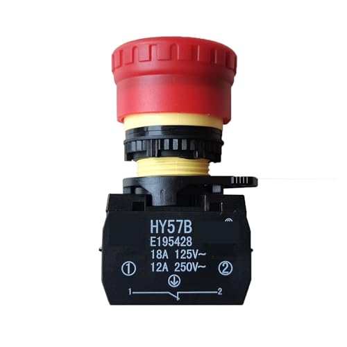 Bouton poussoir coup de poing emergency stop switch 125V 250V pour panneau de contrôle
