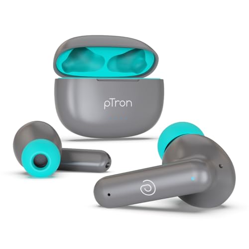 PTron Bassbuds Zen In-Ear TWS Earbuds With Quad ENC Mic, 50Hrs Playtime, Low Latency, Bluetooth 5.3 Wireless Headphones, Deep Bass,Touch Control,Type-C Fast Charging & IPX4 Water Resistant (Cool Grey) For Rs. 699 @ 82 % PTron Bassbuds Zen In-Ear TWS Earbuds With Quad ENC Mic, 50Hrs Playtime, Low Latency, Bluetooth 5.3 Wireless Headphones, Deep Bass,Touch Control,Type-C Fast Charging & IPX4 Water Resistant (Cool Grey) For Rs. 699 @ 82 %