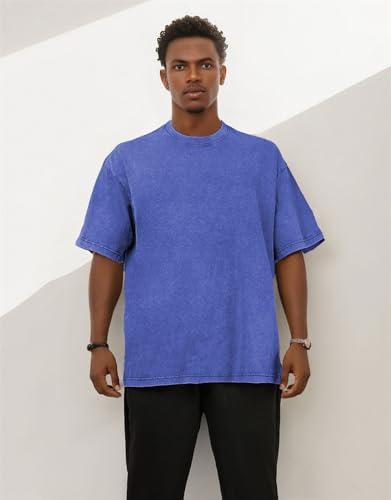 Men's Oversized T-Shirts Unisex Vintage Tees Acid Wash Cotton Tshirt Short Sleeve Casual Shirt4