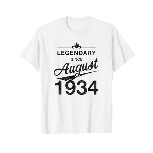 90 cumpleaños Nacido en Agosto de 1934 Vintage 90 años Camiseta