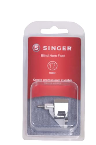 Image of SINGER Blind Hem Presser Foot - for Low Shank Sewing Machines | Perfect for Invisible Hems on Pants, Skirts & Curtains | Easy Edge Stitching for Professional Finish