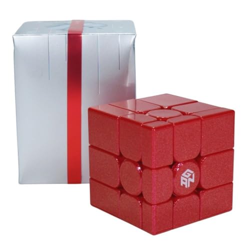 Image of Hawkister GAN Mirror Shape Mod Puzzle | Red UV Coated Glossy Finish | 48-Point Internal Positioning System, High-Speed Turning & Adjustable Tension | Elite 3x3x3 Precision Shape-Shifting Cube