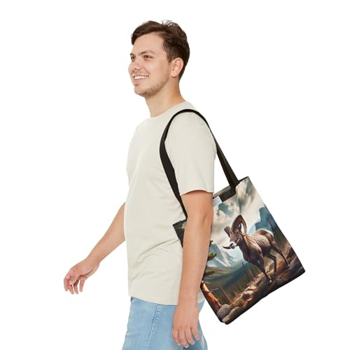 Premium Bighorn Sheep Tote Bag - Rocky Mountain National Park Theme - Reinforced Stitching3