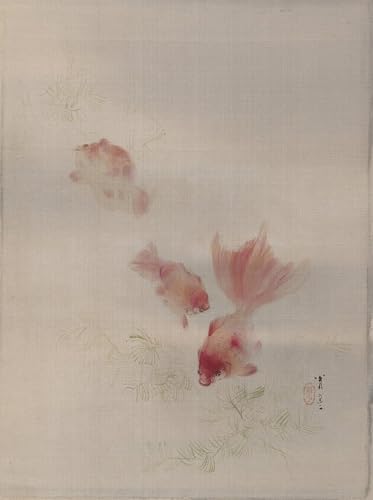 Lienzo Pesce rosso di Watanabe Seitei cuadro clásico de 60x90cm para decoración