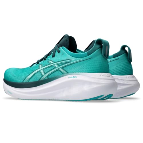 ASICS ASICS Men's Gel-Nimbus 27 Running Shoes, 11, Wave Teal/Saxon Green