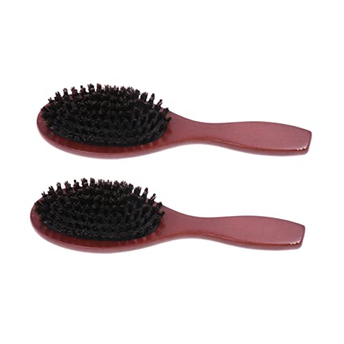 NOLITOY 2個 剛毛コーム 男性用 イノシシ クシ comb 髪飾り 木製ヘアブラシ ブラシ 櫛 竹