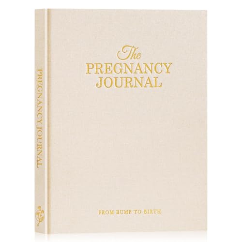 Lanpn My Pregnancy Journal Memory Book for First Time Mom, 156 Page Pregnant Announcement Must Have Planner Scrapbook, Pregnancy Tracking Diary Mom to Be Keepsake Gift for Expecting New Parent Beige
