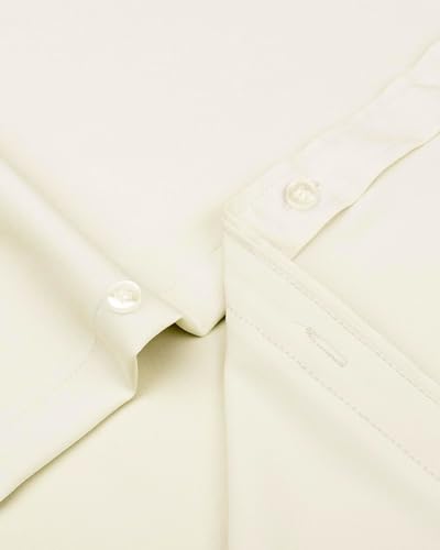 J.VER Men's Dress Shirts Solid Long Sleeve Stretch Wrinkle-Free Formal Shirt Business Casual Button Down Shirts