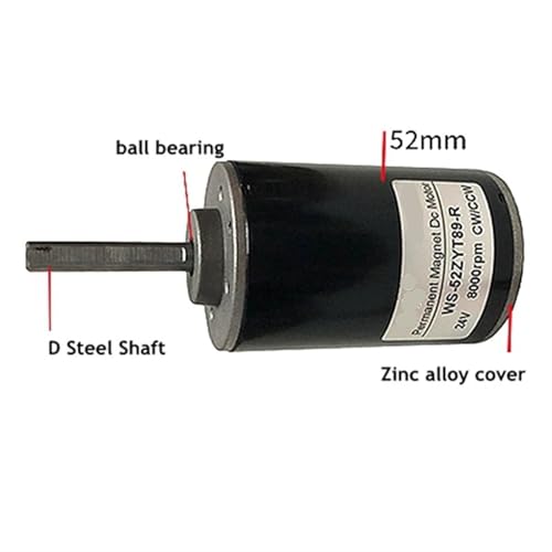 Moteur DC 220V 50W pour ponceuse à bande à arbre long 52mm
