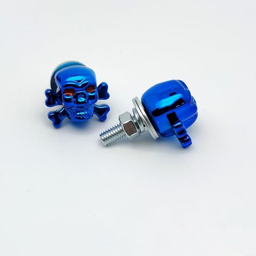 Image of License Plate Screws With Bone Head Standard Suitable For Cars And Motorcycles(blue)