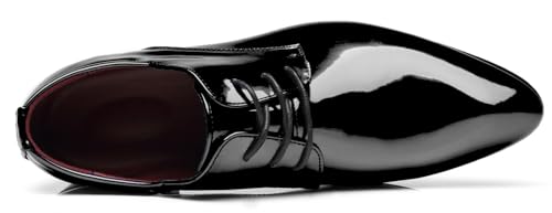 Men's Loafers Dress Shoes Patent Leather Glitter Prom Tuxedo Slip-on Suit Shoes3