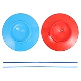 Sosoport 2 Stück Jonglierrequisiten Zirkusteller Für Erwachsene Fangstäbe Spiel Bunte Partyteller Zirkus Jonglierstab Jonglierspiele Teller Jonglierball Kreiselspielzeug Kunststoff