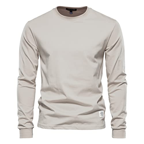 JMSUN Suéteres masculino trico Suéter masculino manga longa manga longa casual gola redonda de malha