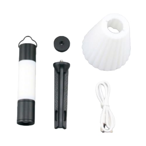 Junterone Linterna Telescópica LED para Acampar Al Aire Libre con Tuercas para Trípode, Lámpara de Mesa Retráctil Recargable Multifuncional, B