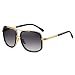 Produktbild SHEEN KELLY Große Retro Sonnenbrillen Marken Metall Rahmen Pilot Platz Spiegel Brillen herren damen Gold/Silber, Grau, Einheitsgröße