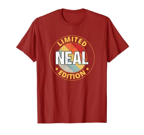 Neal Name T-Shirt, Men, Cranberry Red, 3X-Large
