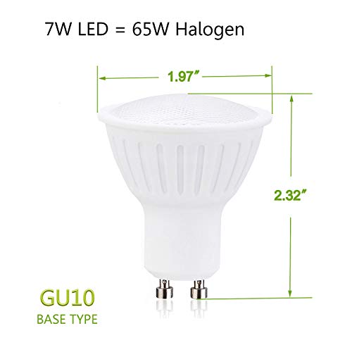 GU10 LED Bulbs Dimmable,7W(65W Halogen Bulb Equivalent),GU10 Base Lamp,Daylight White 5000K LED Flood Light Bulbs,120° Beam Angle,700LM 120V Floodlights Indoor Recessed Track Lighting - 6 Pack - Image 3