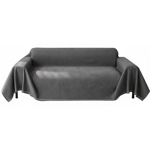 Itoyx Kratzschutz für Sofa, Dunkelgrauer Chenille-Sofabezug, extragroß (180 x 300 cm), haustierfreundlicher Möbelschutz, weicher Sofabezug, Wohnzimmerdeko
