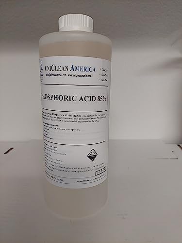 Phosphoric Acid 85% - Rust Remover - Lime Cleaner - Scale Remover - UniClean America - USA (Size: 32 fl oz)