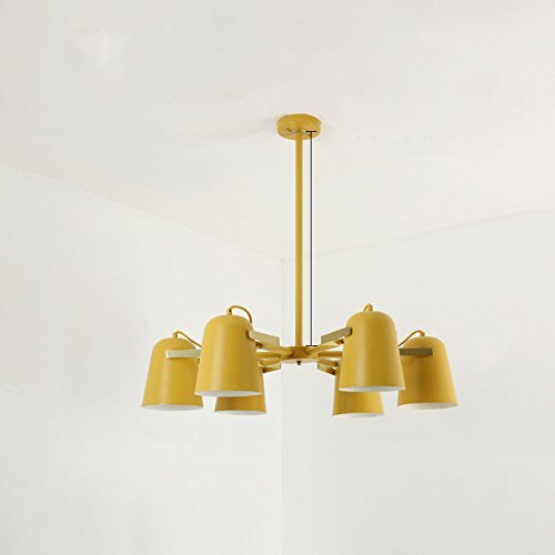 Lustre en fer forgé moderne à 6 têtes pour éclairer une pièce sombre