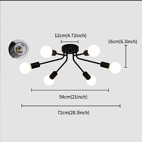 Avior Low Height Ceiling Lamp, Chandelier for Living Room, Restaurant Lamps and Hotels (Golden) (Black)