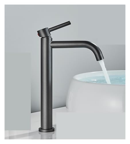 Grifo de lavabo mezclador monomando cromado sobre repisa para agua fría y caliente