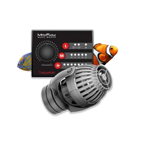 Aquatop MaxFlow MWV-1000 DC Wavemaker Pump with Controller - For 25-55 Gallon Aquariums - Safe for Salt & Freshwater - Energy-Efficient, Low Power Use