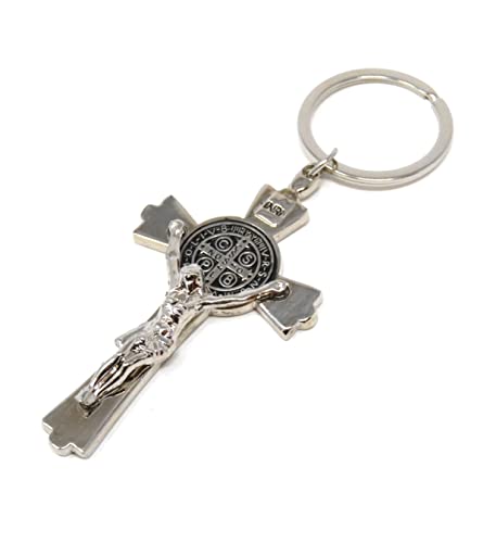better with friends Jesús Crucifijo Llavero Santa Cruz Llavero Religioso San Benito Católico para Suerte y Protección Amuleto Católico Adorno Religioso para Rosario Llaves. citas de la biblia Cover