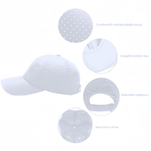 Image of Quick Dry Fit Baseball Cap - Water Repellent Sun Hat for Fishing, Running, Hiking, Golf, Surfing, Sailing, Boating