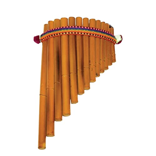 Flauto Di Pan In Bambù Naturale - 15 Canne, Tono Di Sol (G), Fatto A Mano Con Borsa