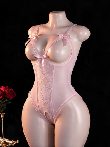 Image of Avidlove Women One Piece Lingerie Sexy Lace Babydoll Mini Bodysuit