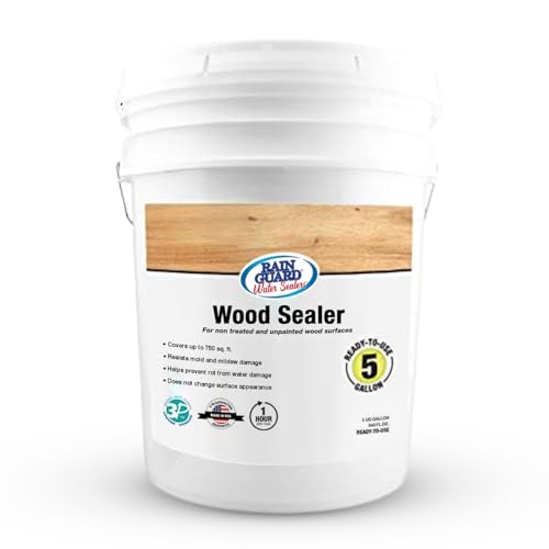 Rain Guard Wood Sealer 5 Gallon | Ready to Use | Protects Wo...