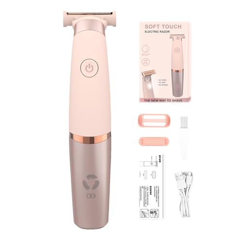 Afeitadora corporal inalámbrica, afeitadora eléctrica para mujeres, dispositivo de aseo en seco y húmedo con recorte cómodo, removedor de facial y bikini, personal interactiva para pi