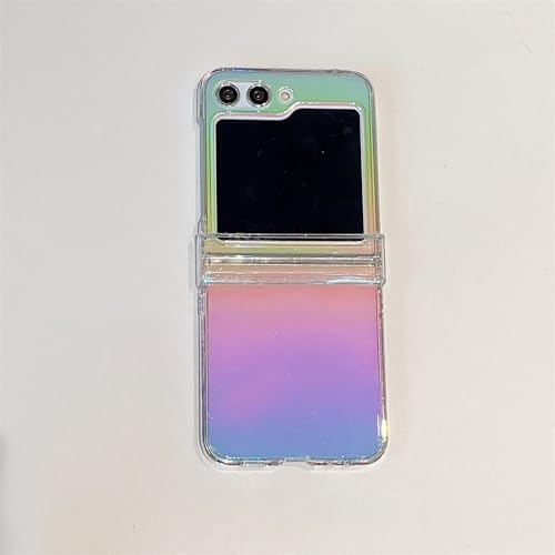 Coque aurora de luxe avec dragonne pour Samsung Galaxy Z Flip 5 4 3, le cadeau tendance INS