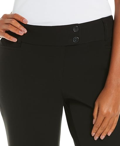 Rafaella Women's Curvy Fit Gabardine Bootcut Dress Pants4