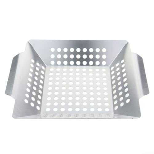 Grill Basket for Weber BBQ Stainless Steel with Wide Handles Designed to Hold Vegetables Seafood Meat and Prevent Food Loss on For all Types of Grills (34CM) - Image 6