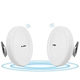 KuWFi Long Range WiFi Bridge 11ac Outdoor Access Point to Point Wireless Bridge High Speeds 5.8G 900M Support PoE 2-Packs