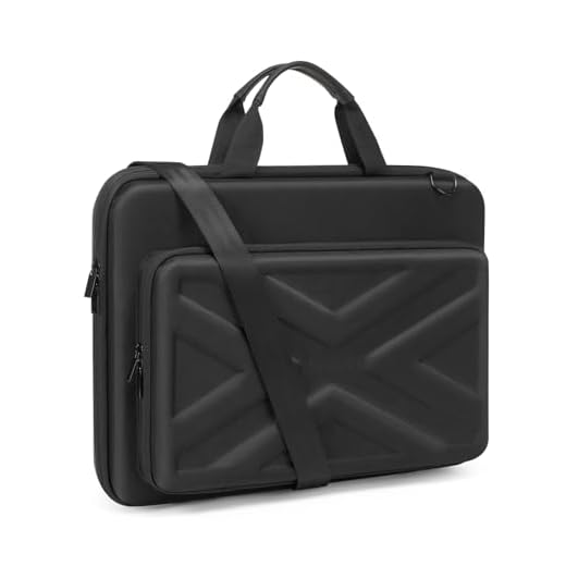 MOSISO Hard Shell Laptop Case for Men Women,15.6 inch Computer Bag Compatible with MacBook, HP, Dell, Lenovo, Asus, Notebook,16 inch Laptop Bag with Front Pocket & Shoulder Strap & Belt, Black