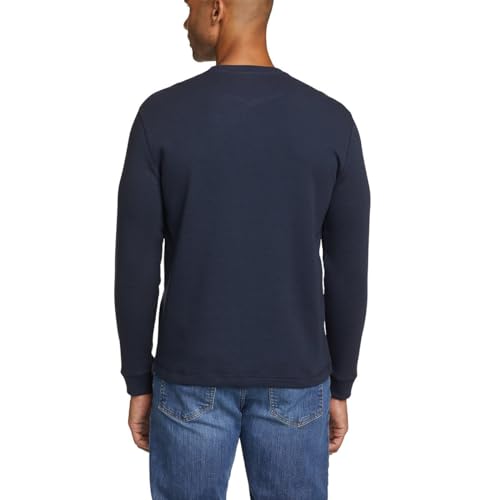 Eddie Bauer Thermal Crew Neck Long Sleeve Shirt (US, Alpha, Medium, Regular, Regular, Blue)2