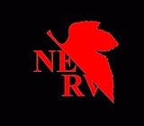 NEON GENESIS EVANGELION ANME NERV LOGO VINYL STICKERS SYMBOL 5.5' DECORATIVE DIE CUT DECAL FOR CARS TABLETS LAPTOPS SKATEBOARD - WHITE
