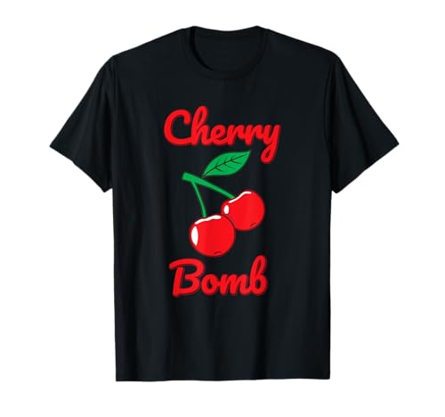 Cherry Bomb Retro Vintage Estilo Antiguo Camiseta