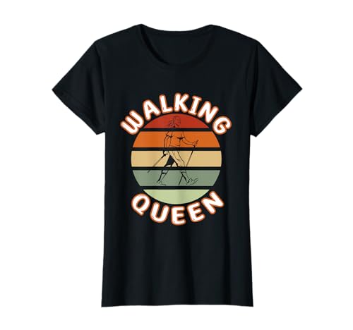 Retro Walking Queen - Laufsport Laufen Walken Nordic Walking T-Shirt