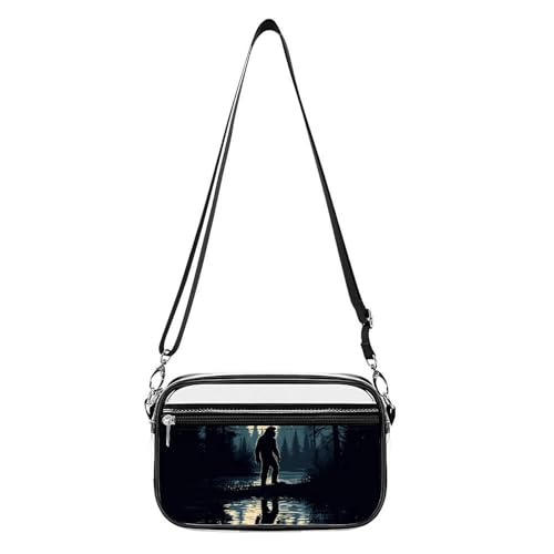 Bigfoot Moonlight Reflection Women's Clear Crossbody Purse Bag Transparent Bags Pocket for Concerts Sports Festivals